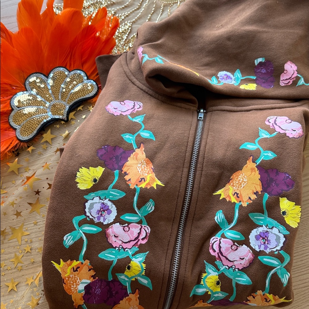 Taylor Swift The Eras Tour Piano Hoodie Surprise Song Piano Brown Floral Flower
